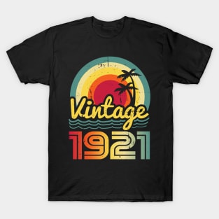 Vintage 1921 Made in 1921 102th birthday 102 years old Gift T-Shirt